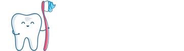 The image features a logo with text that reads Dental Works and includes a graphic of a toothbrush, a tooth, and a smiley face, along with a stylized dental professional s hand holding a toothbrush with blue bristles.